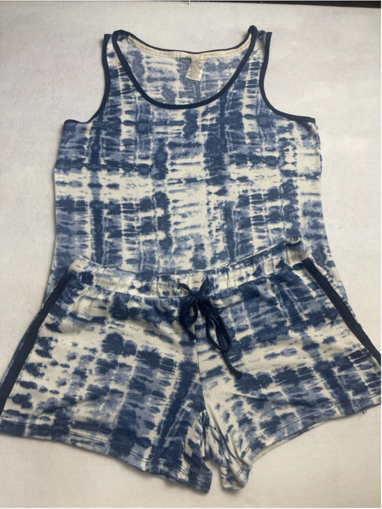 Lucky Brand Other - Lucky Brand Women's Blue White Tie Dye Tank Shorts Pajama Set Small